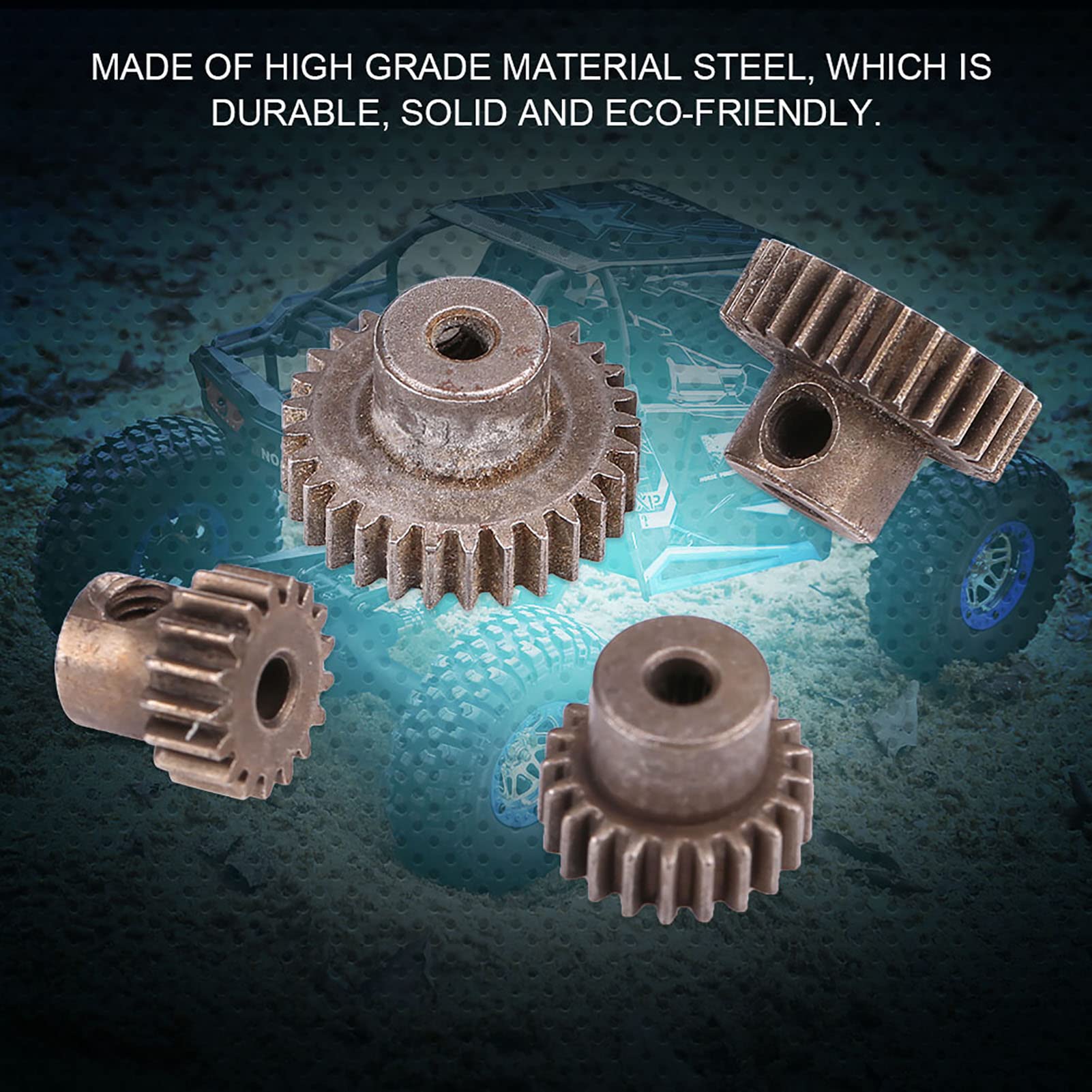 RC Motor Gears, 21T/29T/17T/26T Steel Motor Gears Pinions Replacement Parts Accessories for HSP94111 94123 hsp 1:10 RC Car Truck - Image 3