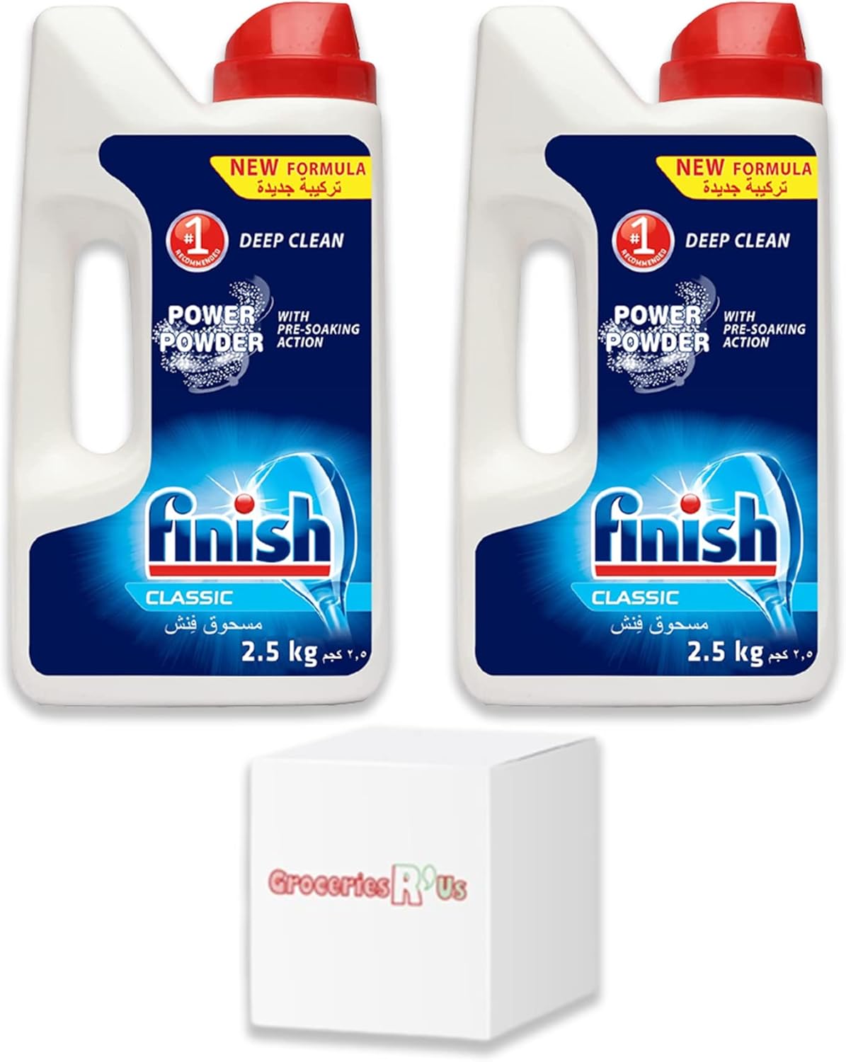 Finish Classic Dishwasher Detergent Powder with PreSoaking Action, 2