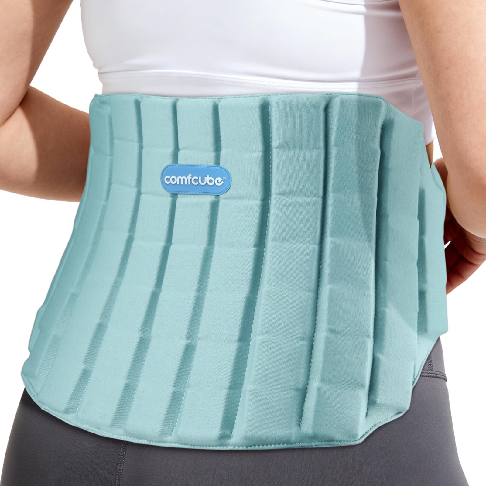 Ice Pack for Back Pain Relief, FSA Eligible, 2 Hours Long Lasting Cold Therapy Flexible Lower Back Ice Pack Wrap for Injuries, Sciatica, Coccyx, Swelling, Surgery Gifts(Light Blue)