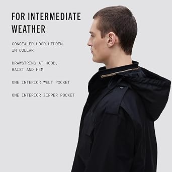 Alpha Industries M-65 Field Jacket - Classic Oversized Military Field Coat - Black, S