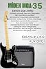 Midex RPH-40BK-35AMP Full Black 35W BT Amplifier Electric Guitar Set HSH Magnetic Maple Keyboard