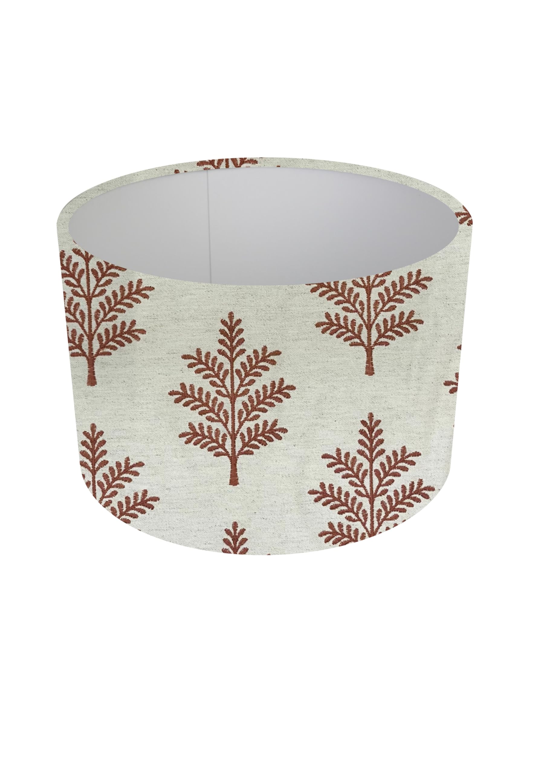 Kushade Brown 16" (40Cm) Autumn .Terracotta Burnt Orange Trees Ceiling Lampshade