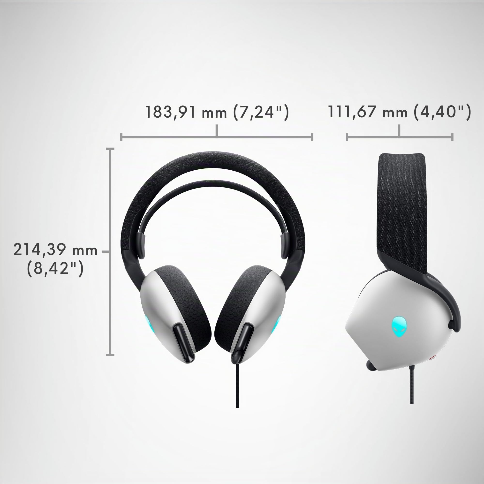 Alienware kabelgebundenes Gaming Headset - AW520H |Windows | Kopfhörer (USB) | Hi-Res Audio | Headset Mikrofon | 20-40000 Hz | Gewicht 337 g