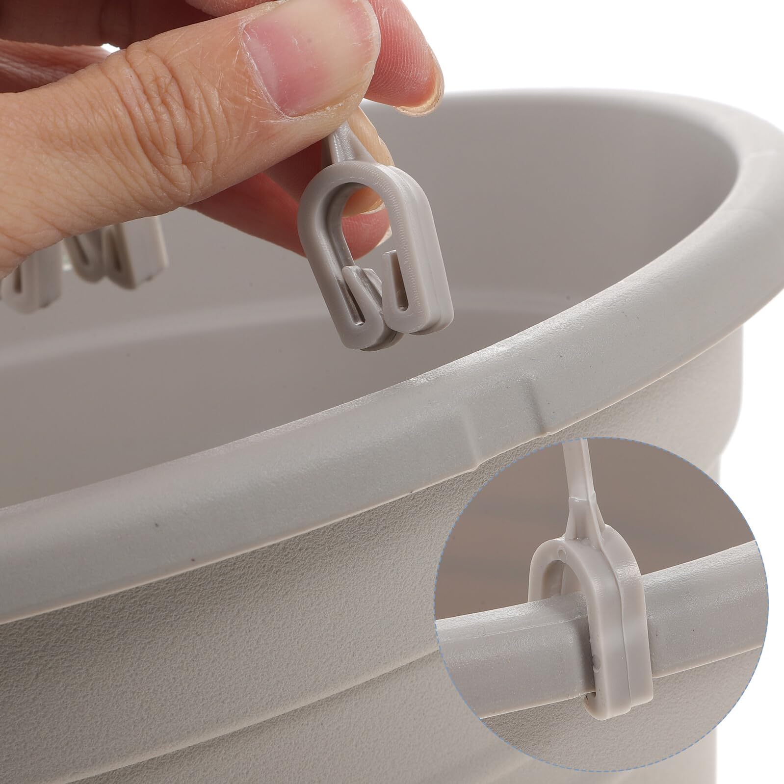 Set 3 Pezzi Vasi Appesi in Plastica per Piante da Balcone e Giardino, Portavasi Sospesi Multifunzionali Ganci per Decorazione Casa e Esterni