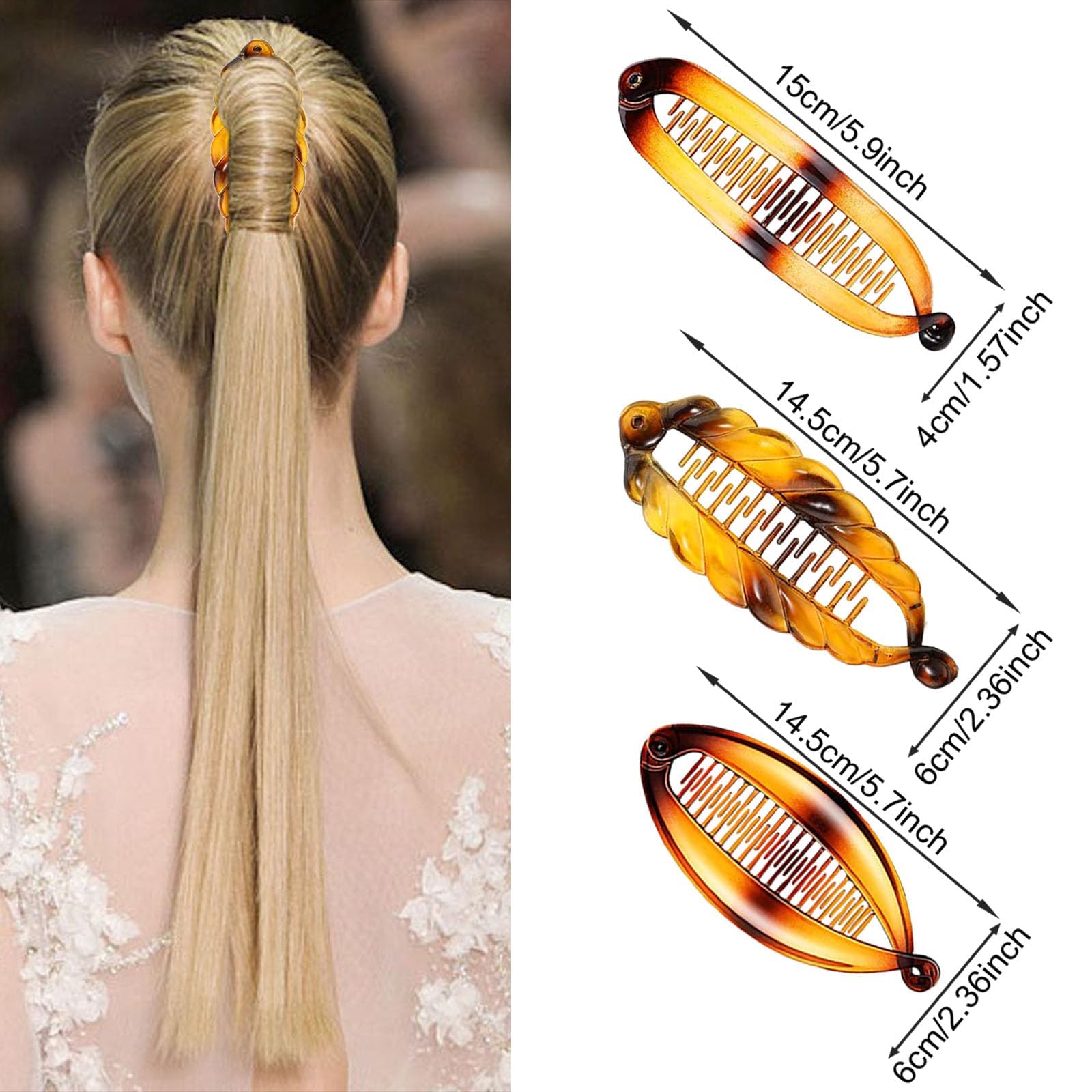 Amazon.com : 18 Pieces Banana Hair Clips Classic French Hair 