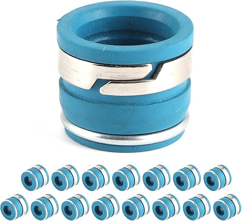 Sellos de vástago de válvula, 16 piezas de sellos de aceite de vástago de válvula, juego de sellos de vástago de válvula, fluorubber excelentes