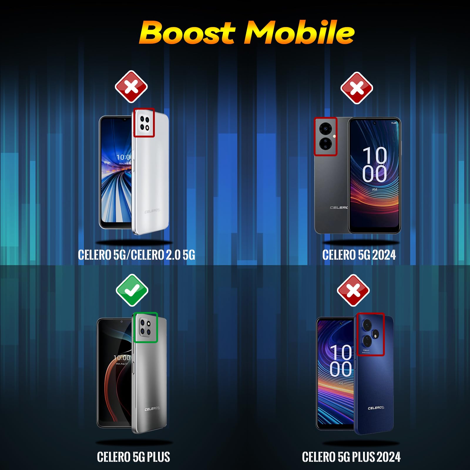 SECRETIGER for Boost Mobile Celero 5G+ LCD Screen Display Touch Digitizer Assembly with Frame Replacement for Boost Mobile Celero 5G Plus 7.0