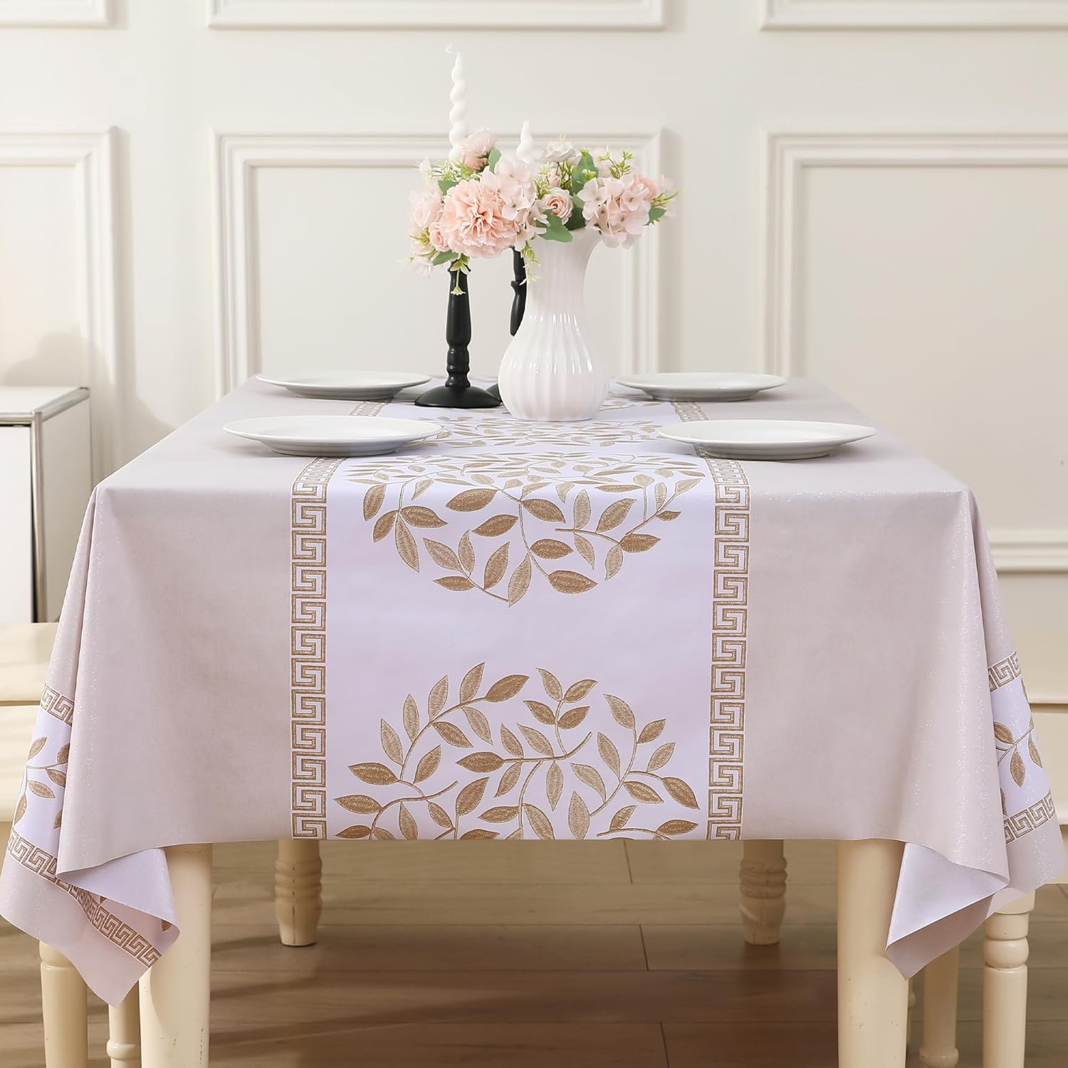 Rayapot Rectangular Table Cloth PVC Vinyl Wipe Clean Tablecloth ...