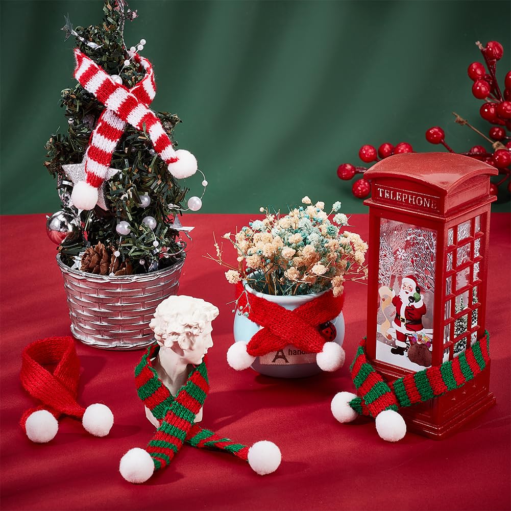 6 Stuks Mini Wijnfles Sjaals Kerstdecoraties voor Wijnflessen