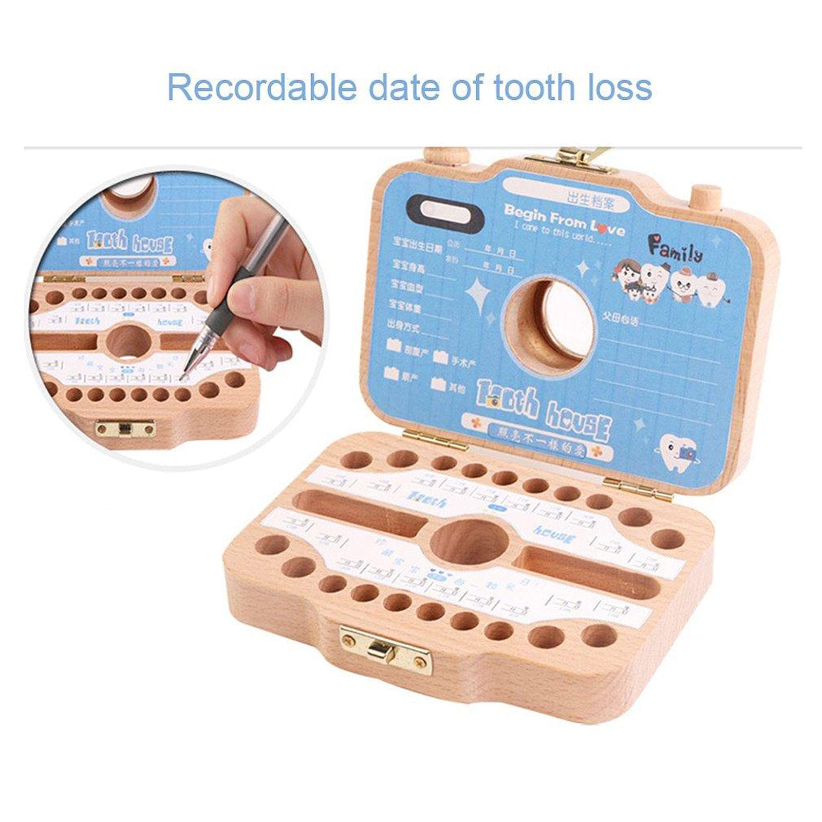 Boîte En Bois Pour Dents De Lait Et Cheveux
