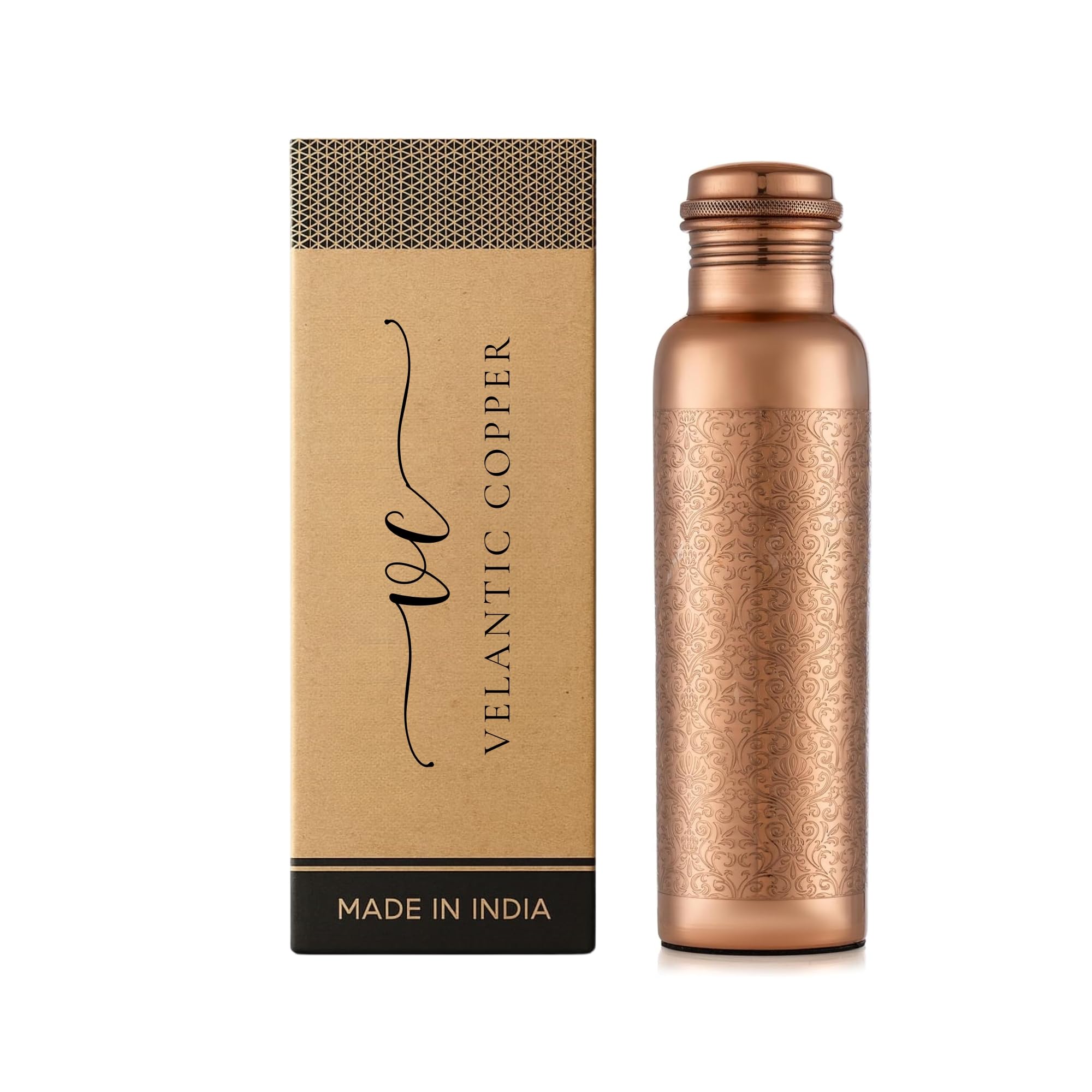 Amazon.com: Velantic Copper Pure Copper Water Bottle, Handcrafted
