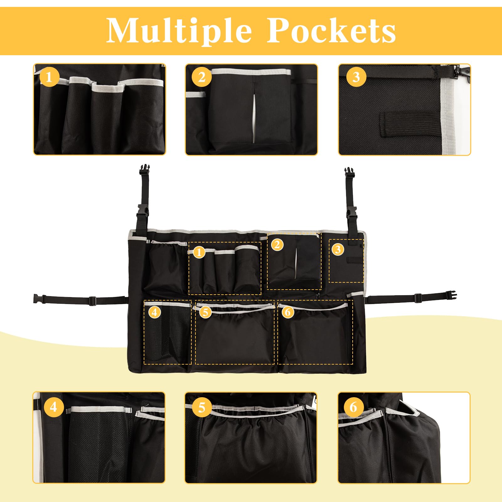 ToughBuilt – Utility Pouch Belt, Heavy-Duty Tool Pouch Set With
