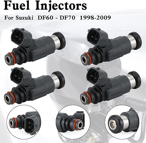 Miniatura 3 de Frezon 4PCS inyectores de combustible aptos para Suzuki DF60 - DF70 1998-2009, inyector de combustible reemplaza 15710-66D00, CDH-166