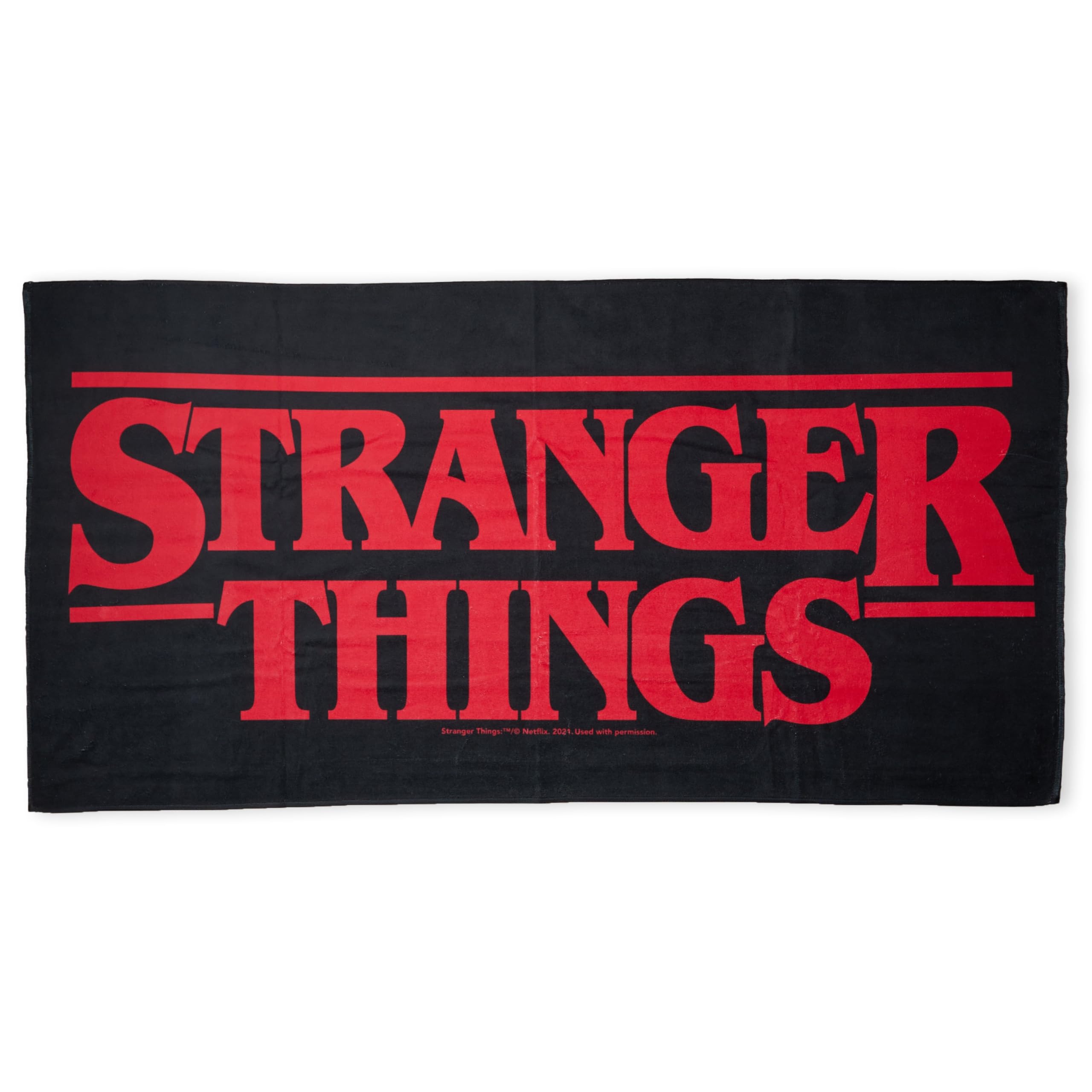 Zavvi Stranger Things Logo Beach Towel