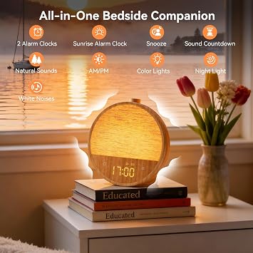 blonbar Alarm Clock with Wake-Up Light,Table Lamp with RGB Light [Energy Class B]