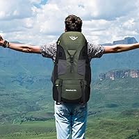 Vista 6 de Mochila de senderismo RuRu monkey de 50L, mochila ligera impermeable para camping al aire libre y viajes
