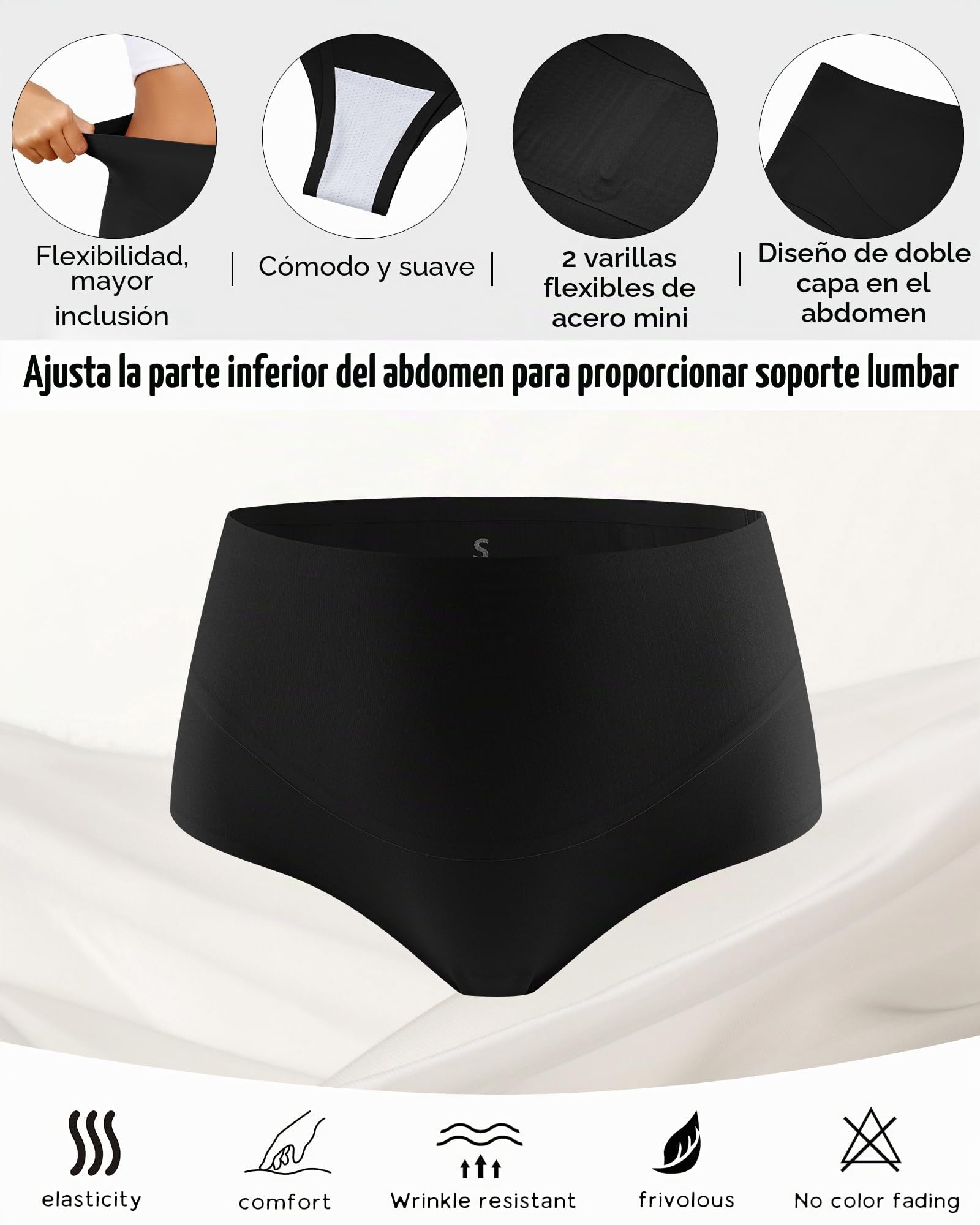 Levao Faja Reductora Mujer Tanga Invisible Braguita Moldeadora Adelgazante Cintura Alta sin Costuras Thong String Vientre Plano Shapewear Control para Mujer