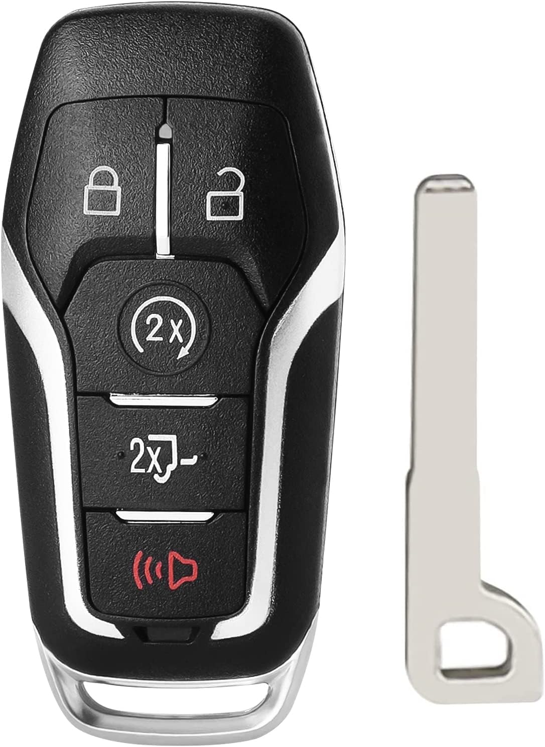 Custodia per telecomando per Ford F150 F250 F350 F450 Super Duty Ford Expedition, 5 pulsanti, solo un guscio chiave, ID FCC: M3N-A2C31243300 P/N: 164-R8117
