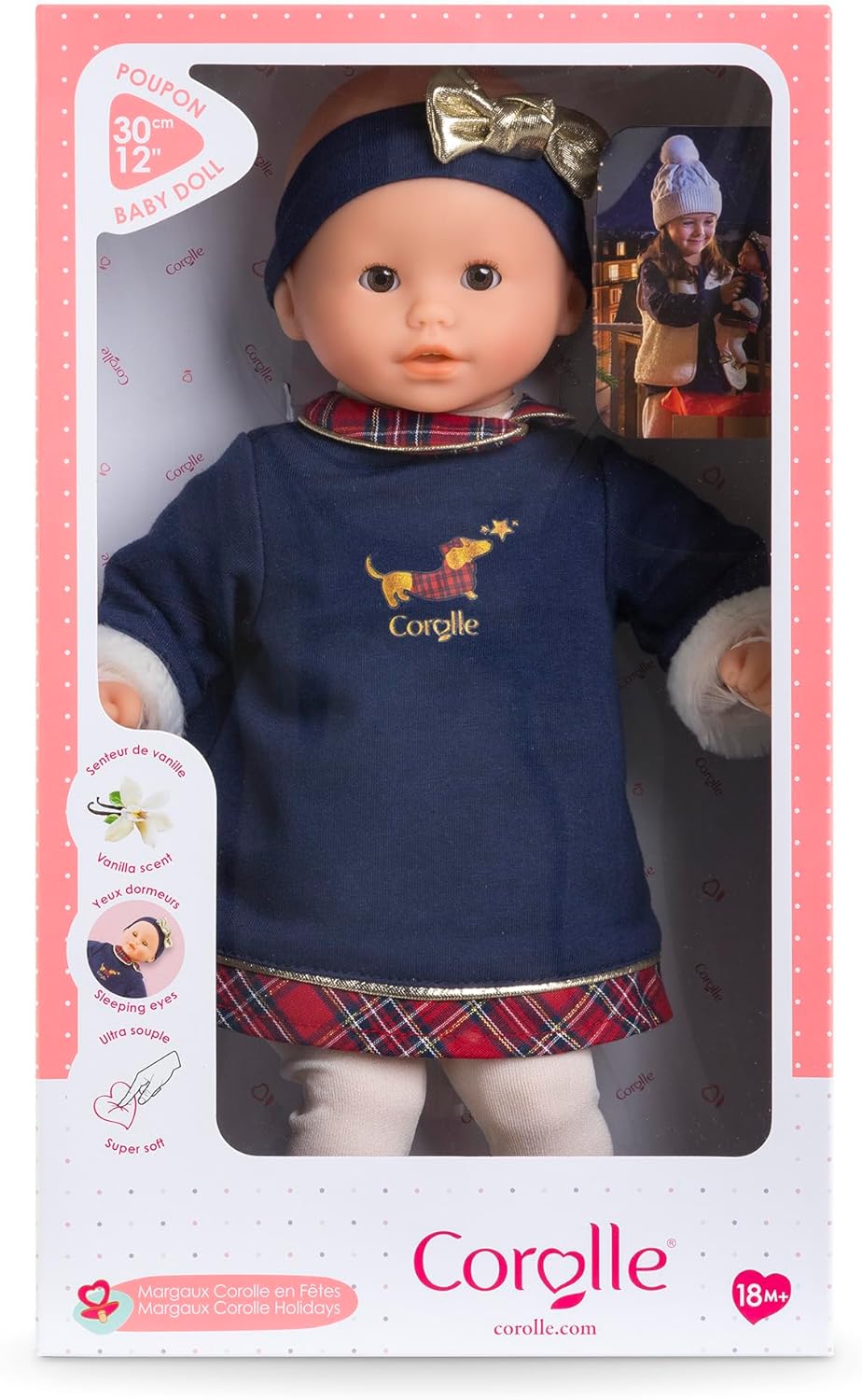Corolle - My First Doll, Baby Calin Margaux, in Holidays, 30 cm, from 18 months, 9000100850