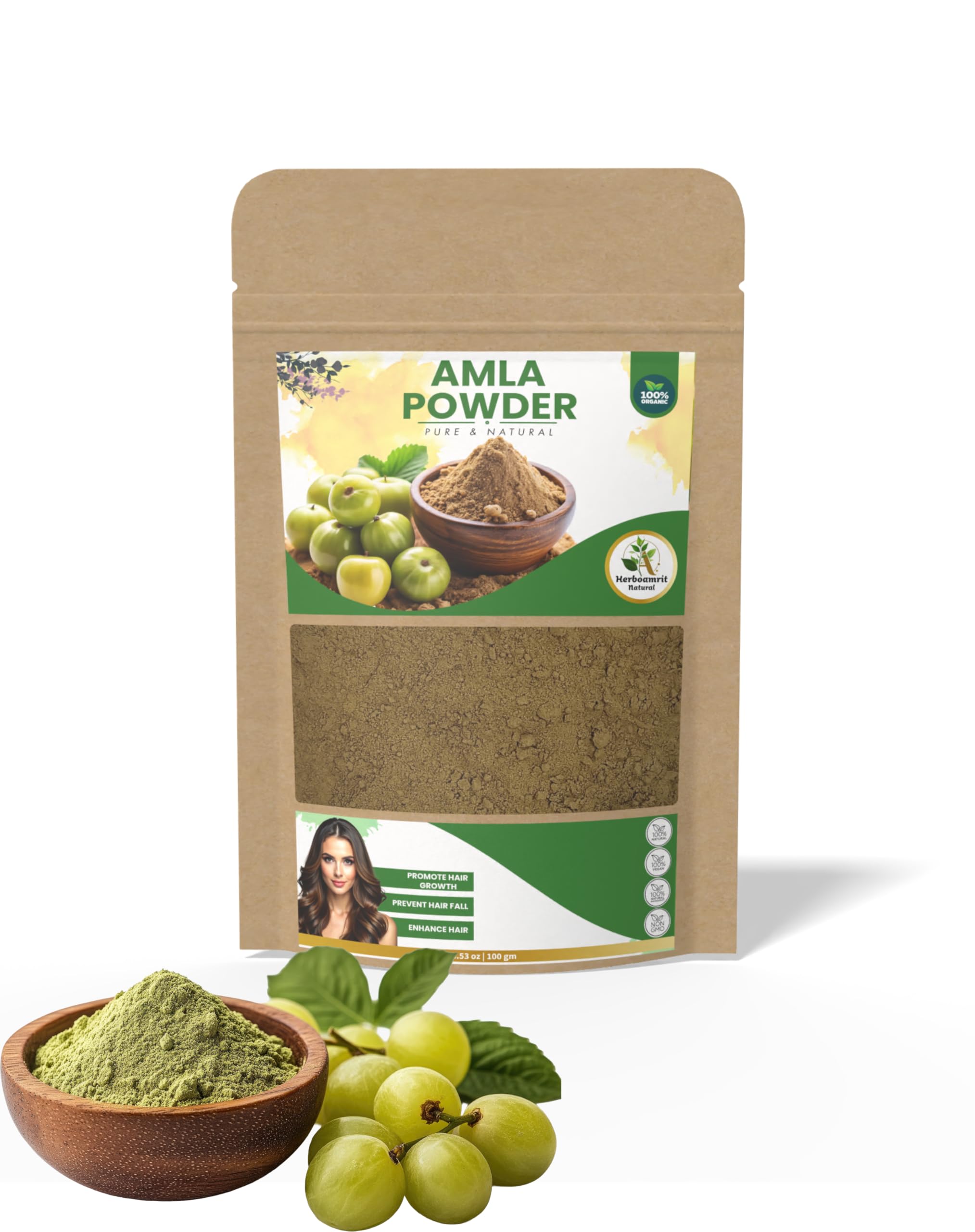 Amla Powder (100g) – 100% Pure Natural Indian Gooseberry for Hair Growth, Premature Greying Prevention, Dandruff Control, Hair Fall Reduction & Skin Brightening-image-22