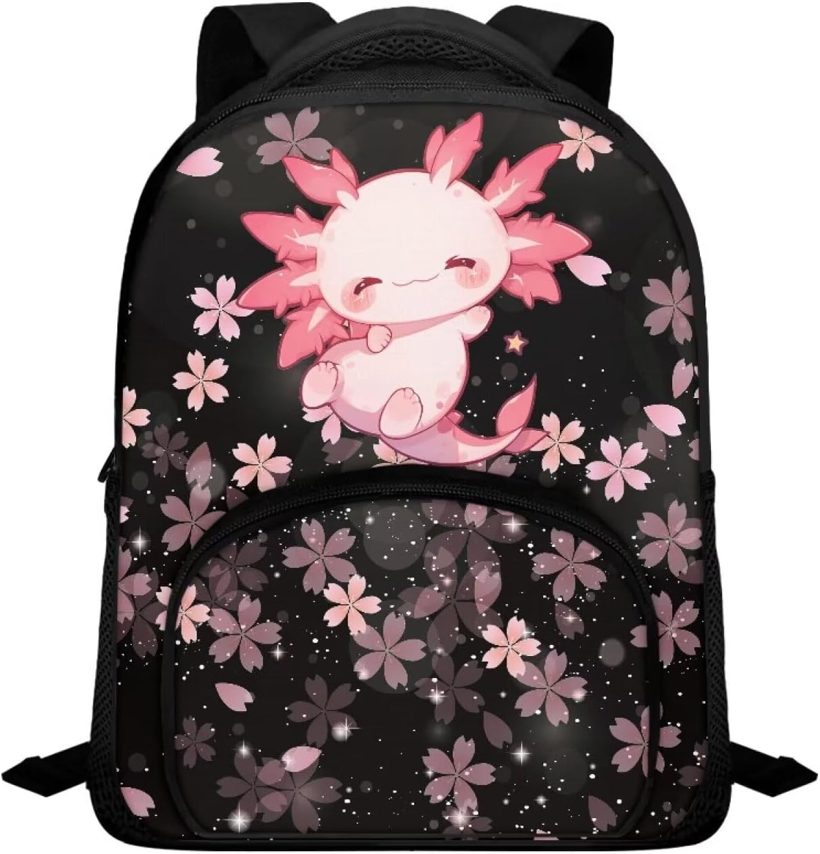 Upetstory Cherry Blossom Axolotl Backpack for Preschool 3 4 5 6 Years Old Little Girls School Bag Mini Kids Schoolbag Kindergarten Bookbag Bagpack Travel Daycare Picnic Hiking Cycling Holiday
