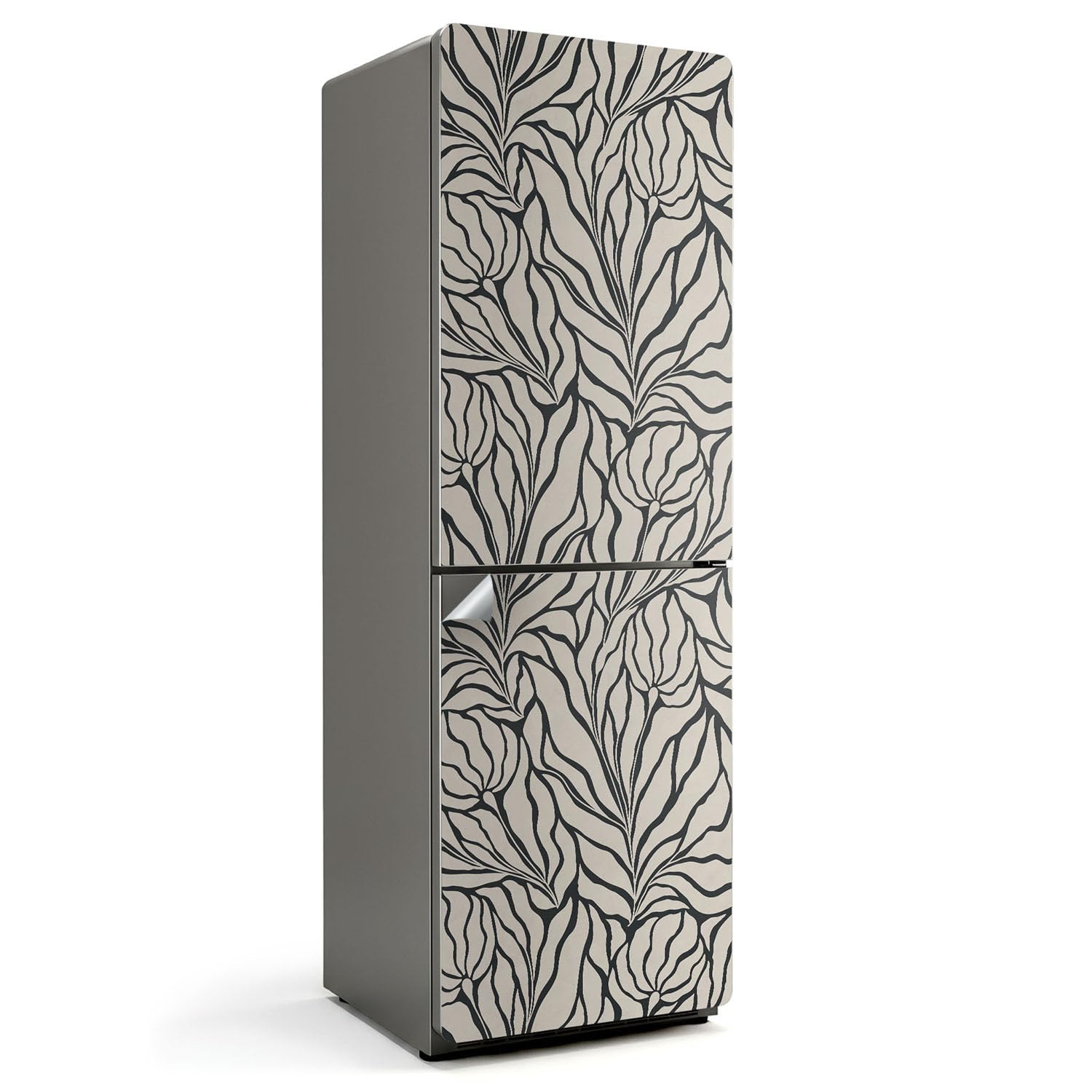 Autocollants pour frigo 60x180 cm feuille vague, fraîcheur dans la cuisine