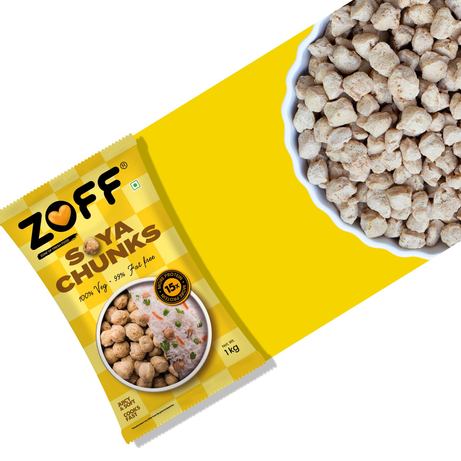 Zoff Soya Chunks 1Kg - Image 6 thumbnail