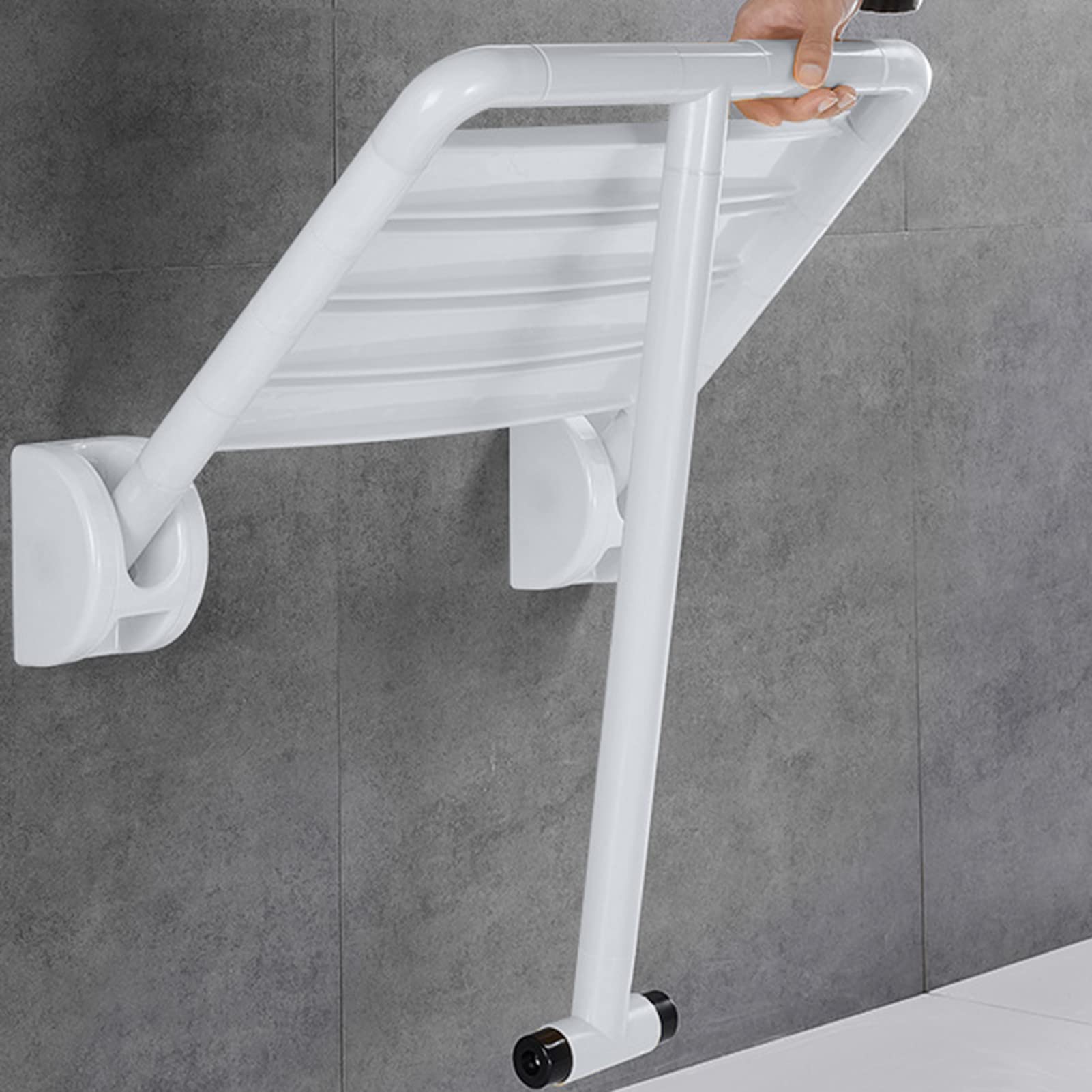 Chaise murale de salle de bain antidérapante et siège douche PMR