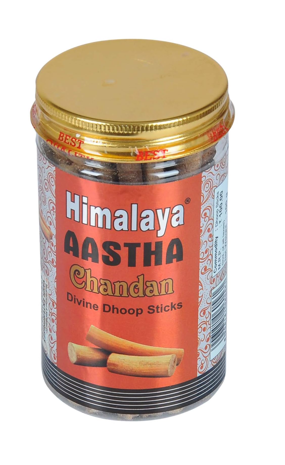 Himalaya Aastha Chandan Divine Dhoop Stick | Pack of 6 * 100 Gm Each