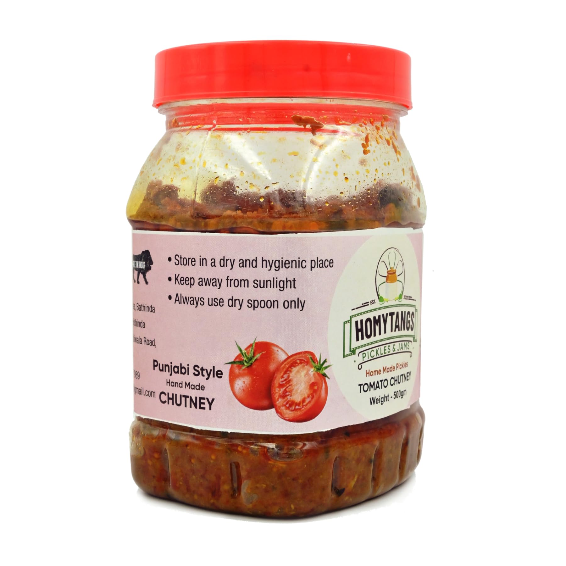 Homytangs Spicy Lemon Pickle 400g | Homemade Nimbu Ka Achar | Tangy Zesty Flavor | Traditional Recipe Natural Ingredients No Preservatives Hygienically Packed 1