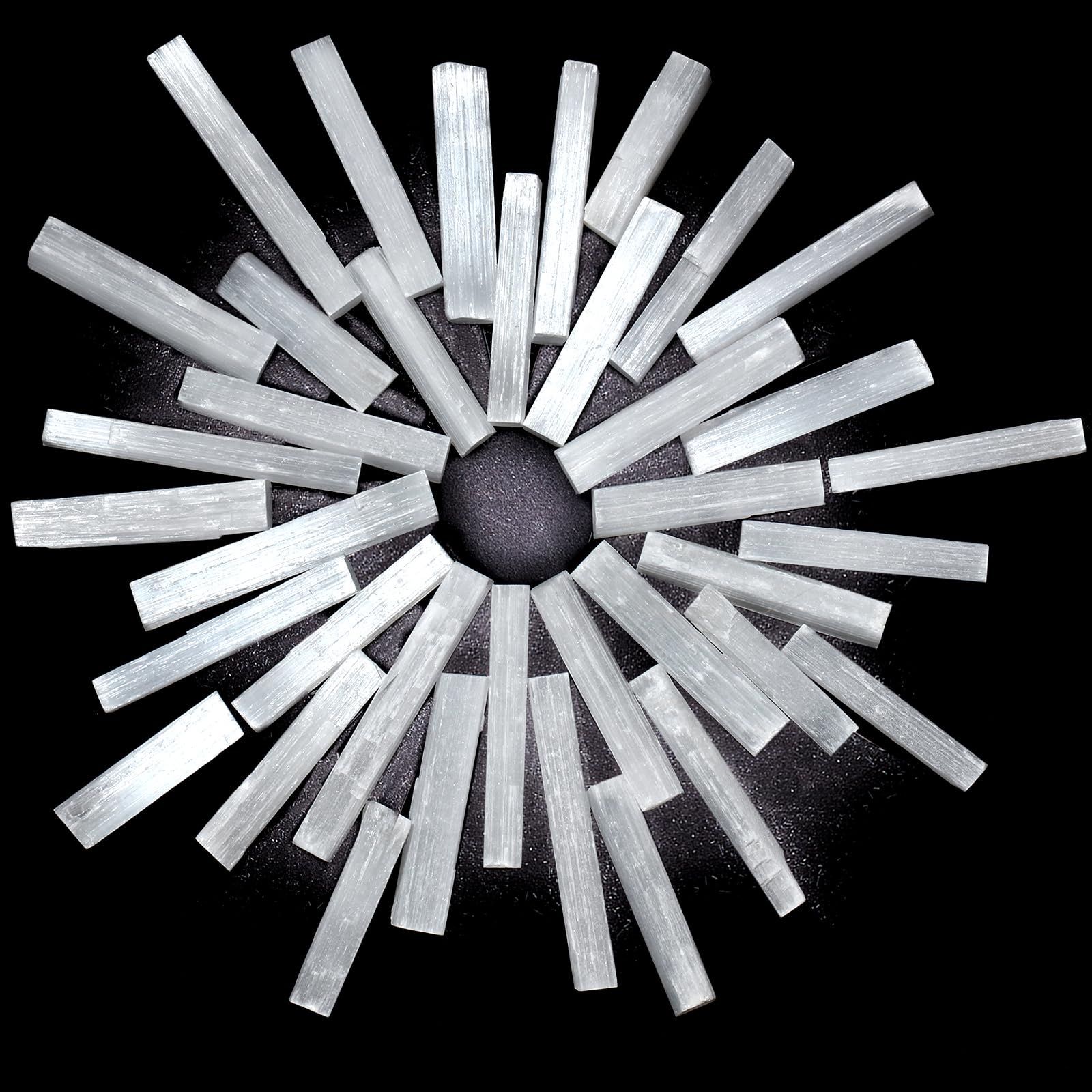 Tessco for you 12 Pieces 3.2 to 4 Inches Selenite Crystal Wands Selenite Sticks White Crystals and Healing Stones Spiritual Long Healing Crystals