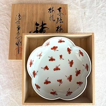 えびいち　庄三造　赤絵　花鶴人物文　菓子器　鉢　時代箱付　V　R6788F 71kNw2-pB3L._UF350,350_QL80_.jpg