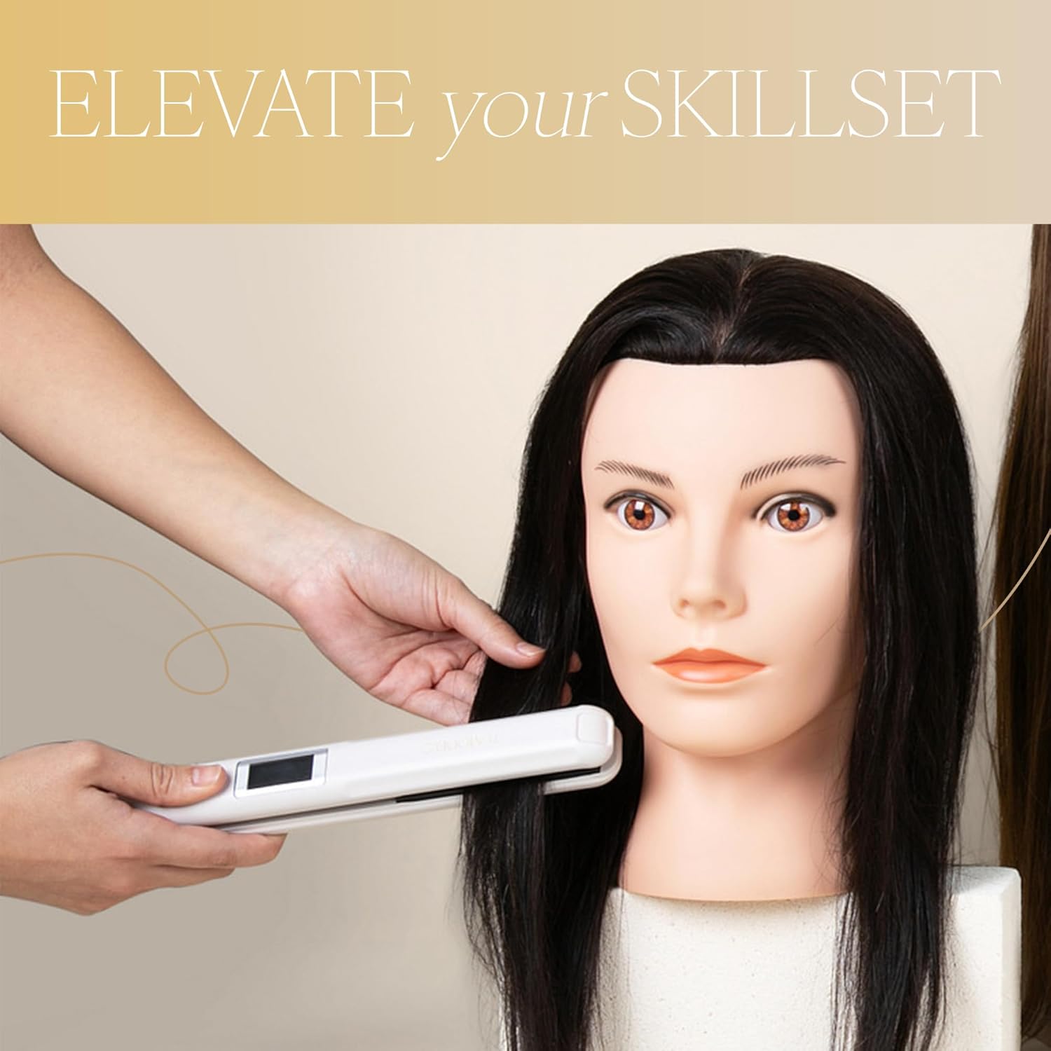 Professional Hair Straightener – Ceramic Tourmaline Technology for Sleek & Curly Styles, Fast Heat-Up, Adjustable Temperature Professional Flat Iron, 1" Inch