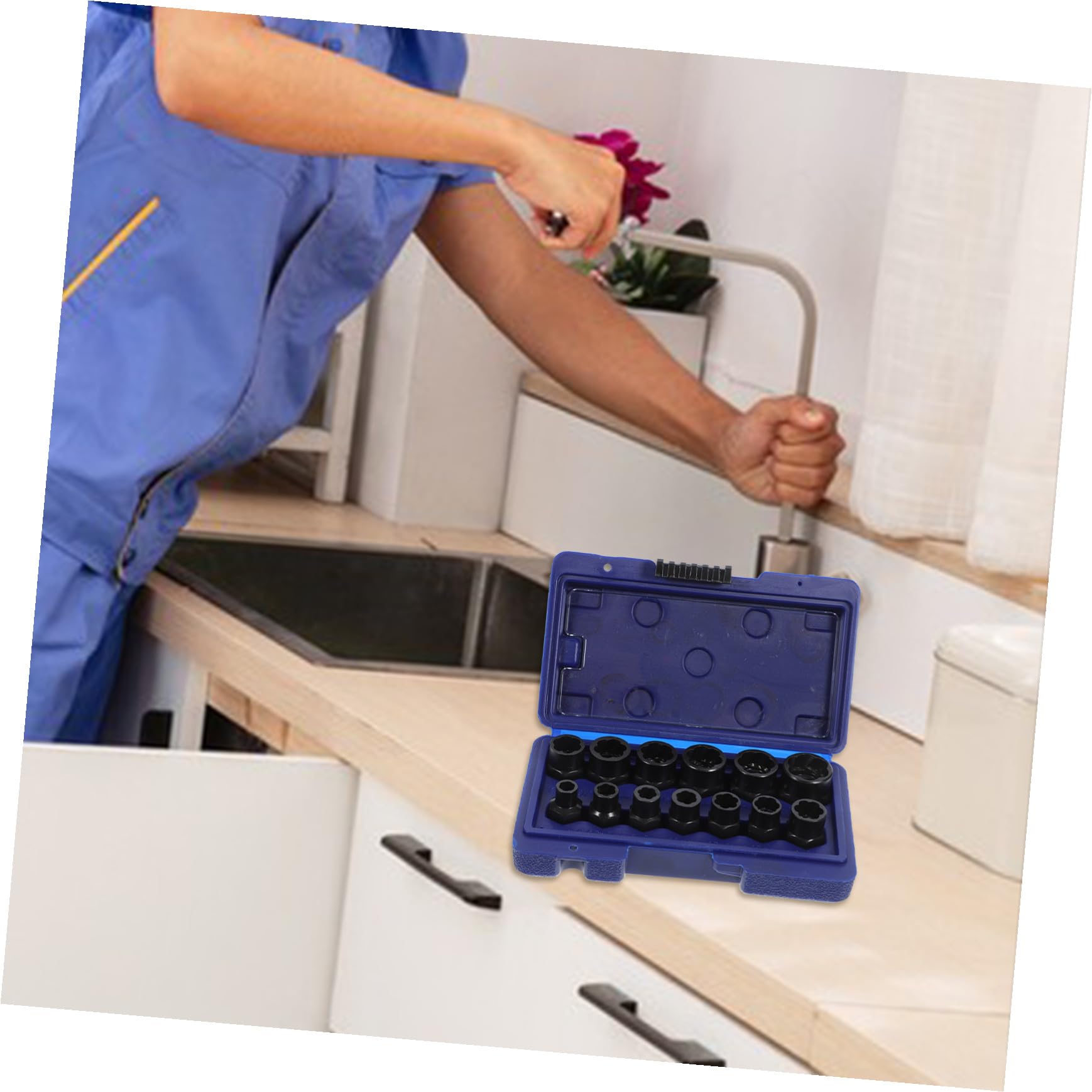 HOMSFOU Set Estrattore Bulloni e Dadi Motore Potente in Acciaio Cromo-molibdeno Design Pratico e Scanalatura a Spirale Profonda per Rimozione Ruggine e Bulloni Spanati