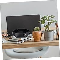 Vista 4 de ERINGOGO 4pcs Dice Tray Bandejas Decorativas Folding Bracket Desktop Stand Table Trays Folding Tray Desk Tray Leather Bracers Decorative Tray Trim