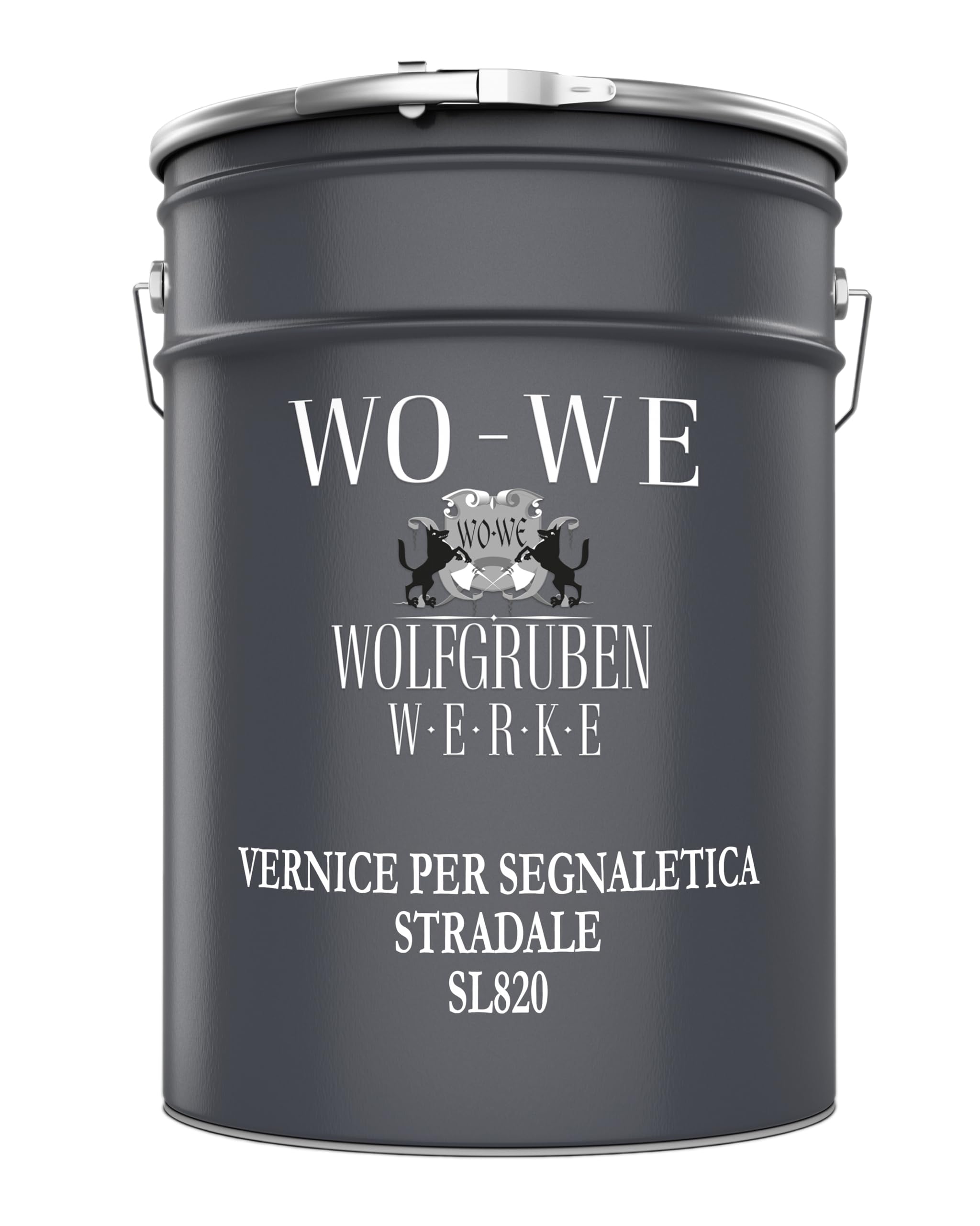 WO-WE Vernice Segnaletica Stradale Pittura Spartitraffico Orizzontale Parcheggio Bianco 5L - SL820