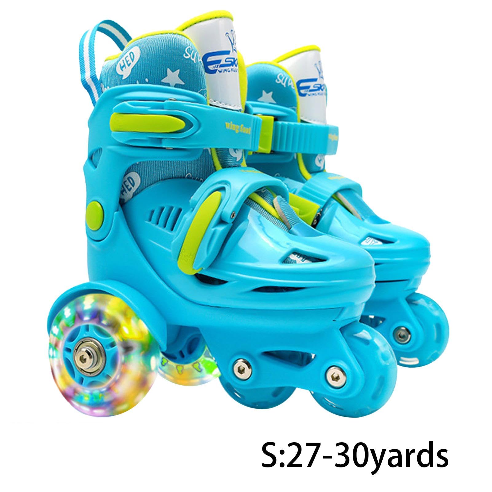 Pattini a Rotelle per Bambini Ruote Luminose, Ginocchiere, Gomitiere, Casco | Principianti Ginocchiere Gomitiere Casco Borsa Portaoggetti Inclusi Per Esterno Interno Giochi P