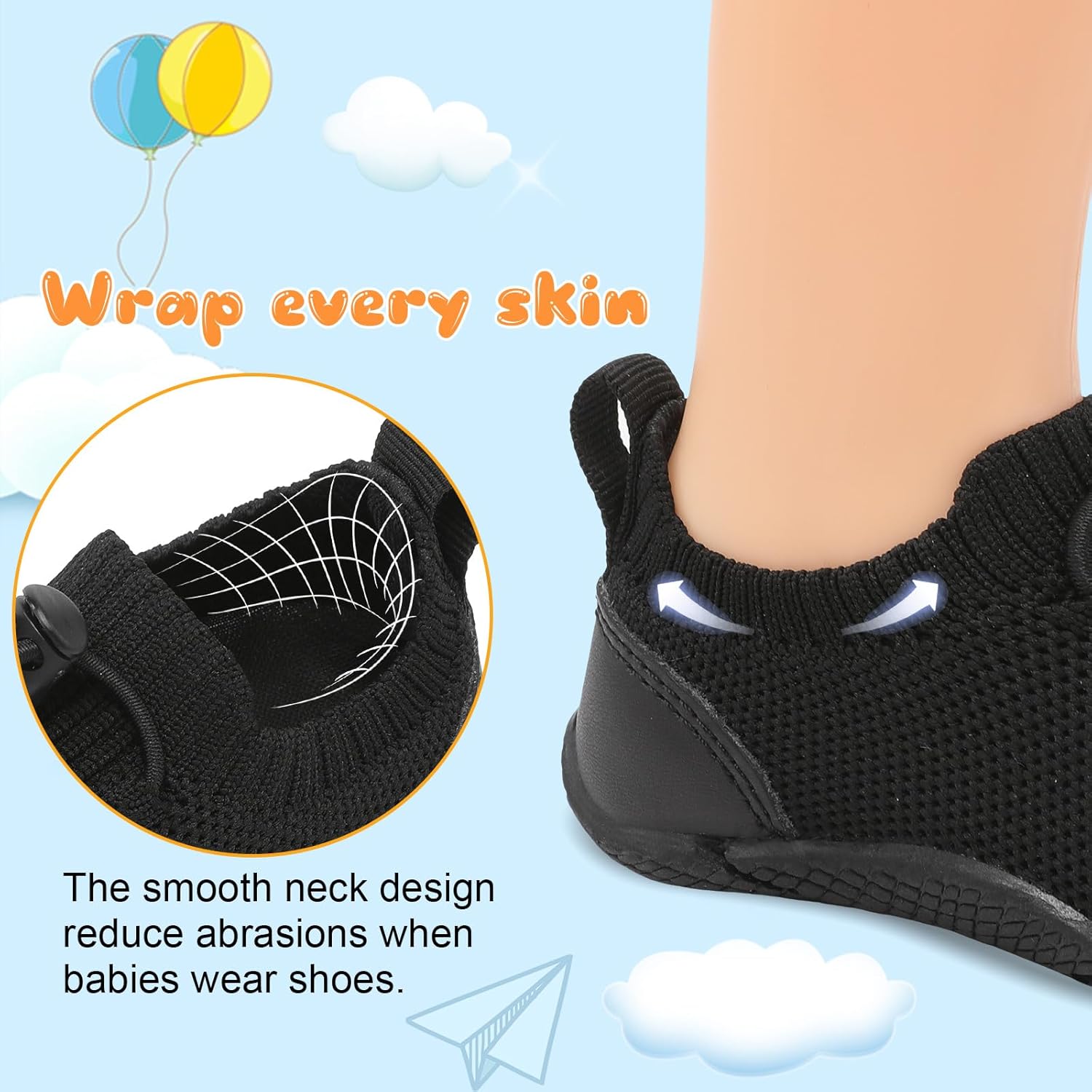 FEETCITY Baby Shoes Boys Girls First Walking Shoes Infant Sneakers Crib Shoes Breathable Lightweight Slip On Shoes - Image 4