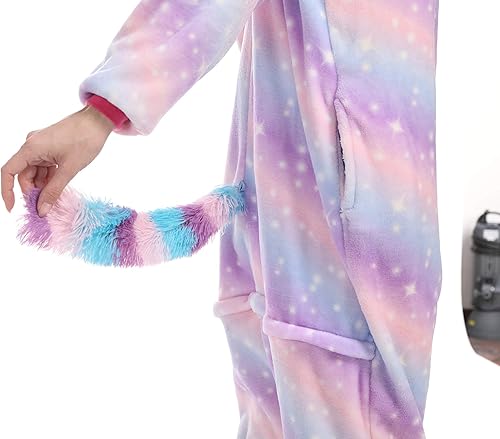 Miniatura 4 de Pijama de unicornio unisex para adultos, disfraz de cosplay de una sola pieza, ropa de fiesta de animales