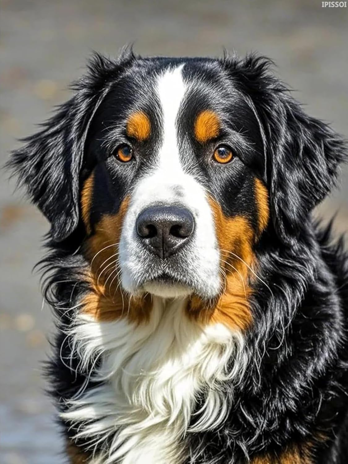 IPISSOI Bernese Mountain Dog Diamond Painting DIY Kits 5D Diamond Art Full Round Drill Rhinestone Crystal by Number Stitch Handmade Arts and Crafts for Living Room Bedroom Home Wall Decor 12x16inch