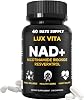 NAD Capsules Nicotinamide Riboside Resveratrol Daily Cellular Energy Support Supplement | Non-GMO for Overall Health, Positive Aging and Heart Wellness | Lux Vita