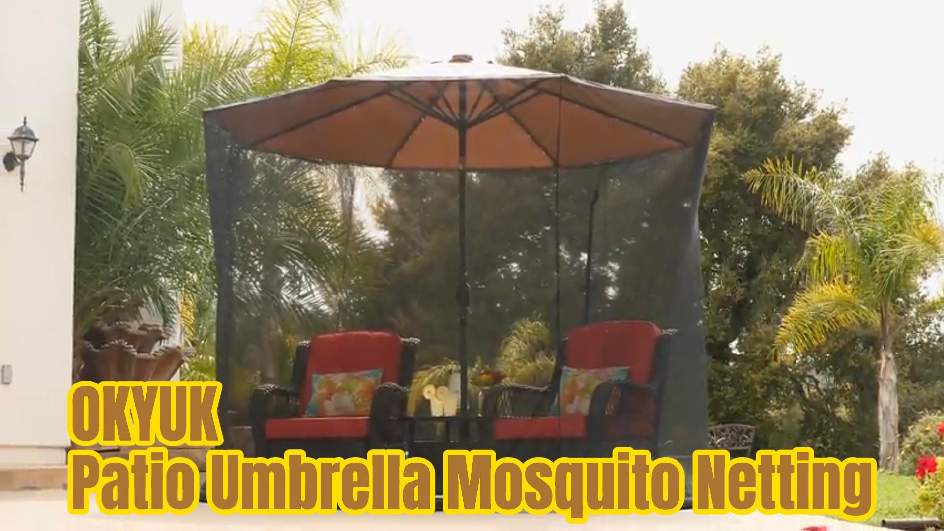 amazon patio umbrellas netting Mosquito Net for Umbrella 9.2 FT | Two Zippers & Fits Cantilever Poles | Heavy-Duty Amazon.com : OKYUK Patio Umbrella
