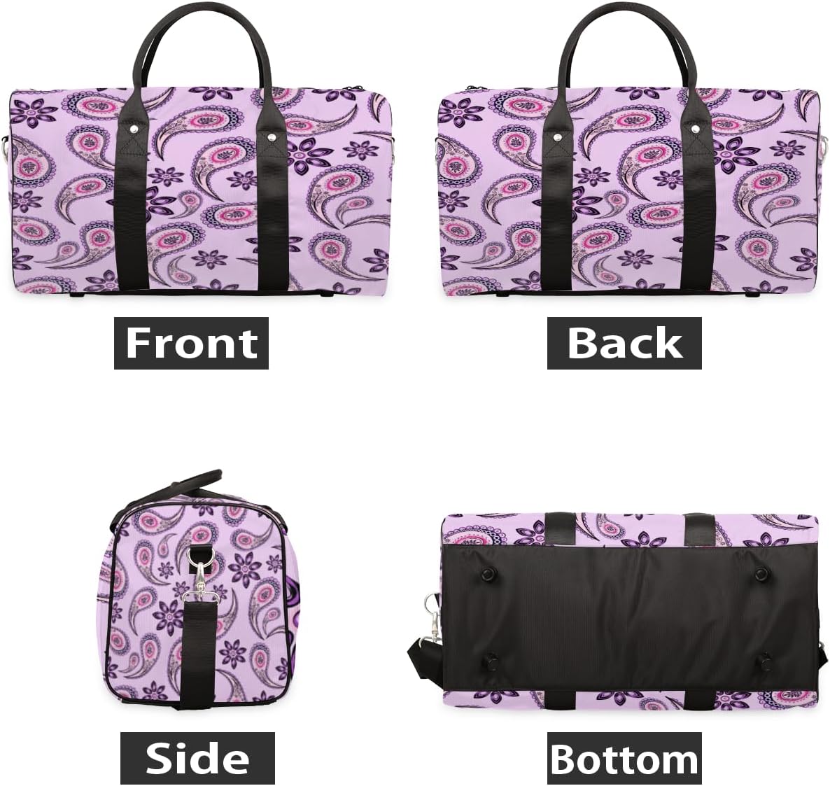 Perris Flowers Travel Duffel Bag for Women Men Large Capacity Overnight Weekender Bags for Lightweight Waterproof Sport Gym Bag for Workout Yoga Swim