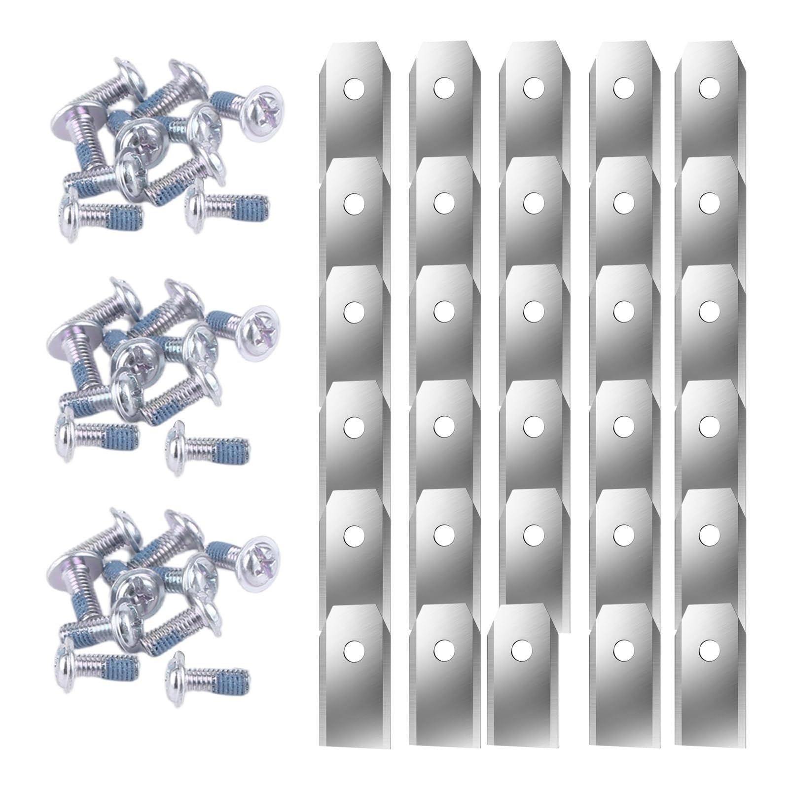 Compatibile Con Le Lame Di Ricambio for Tosaerba Segway Navimow Smart | Kit lama da taglio for tosaerba in acciaio inossidabile da 30 pezzi con viti 35x18x0,9 mm(Sliver)