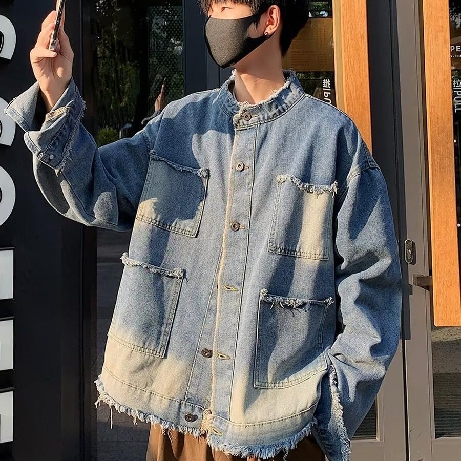 Casual Denim Jacket, Long Sleeve Loose for Youth3