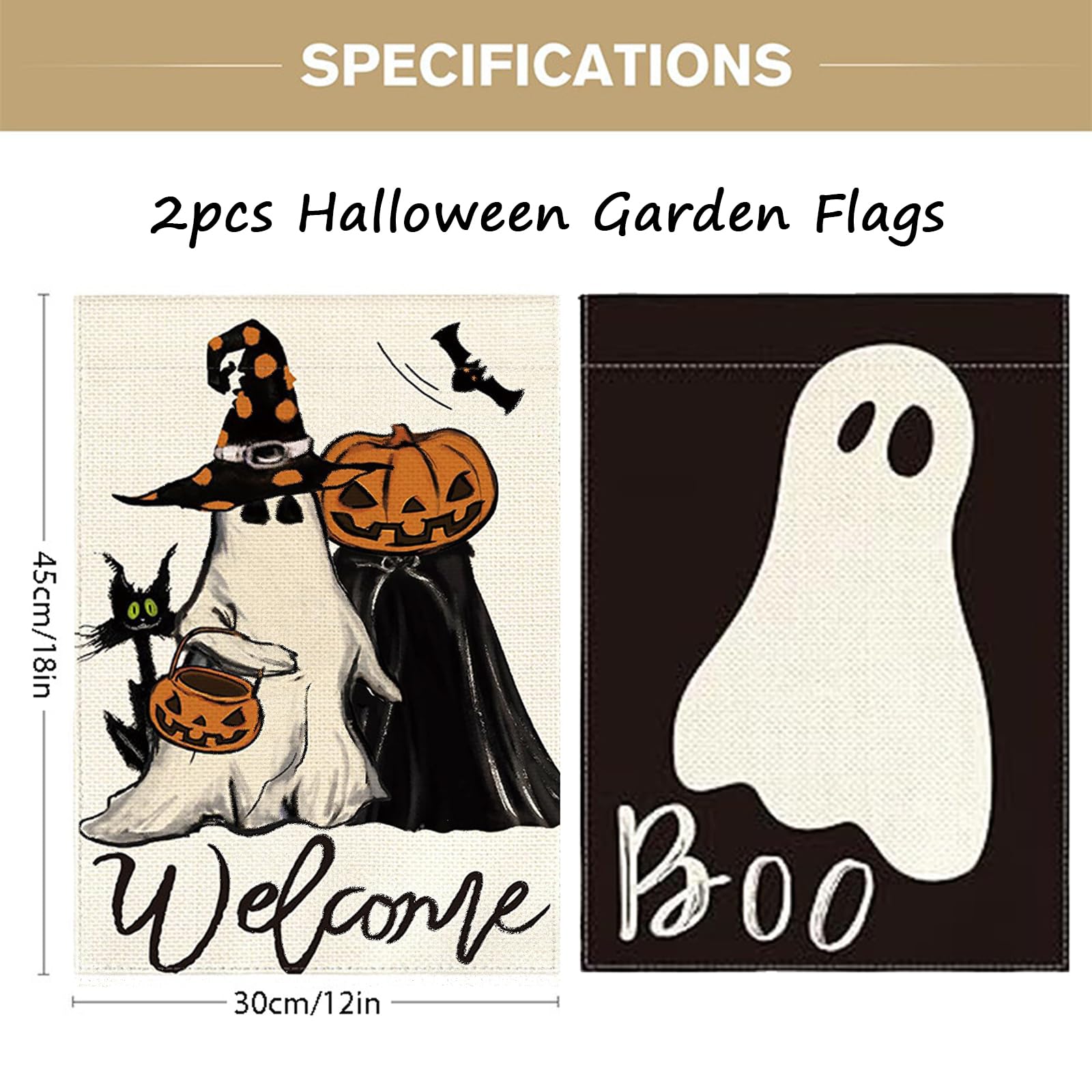 TYXHXTF 2 Pcs Halloween Garden Flag - Image 2