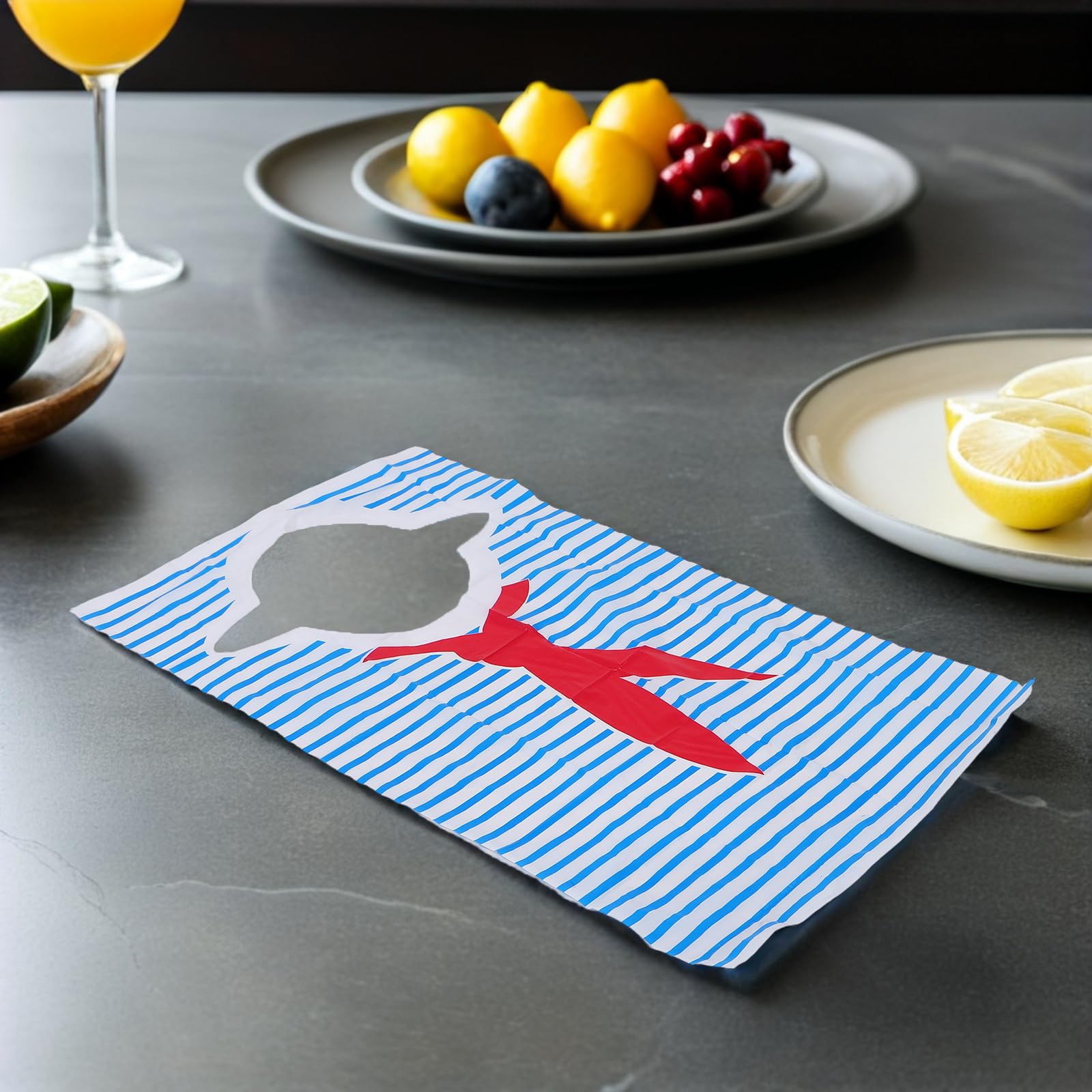 Ciieeo Grembiule Usa e Getta senza Maniche in Plastica, Mezza Copertura, per Cucinare Gamberi e Attività Artistiche, Confezione da 100 Pezzi