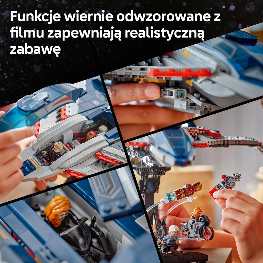 LEGO | Marvel Avengers: Czas Ultrona — Quinjet 76325 | Model samolotu, zabawka kolekcjonerska, prezent dla fana Marvela 12+, zestaw klocków dla nastolatków, 1131 elementów