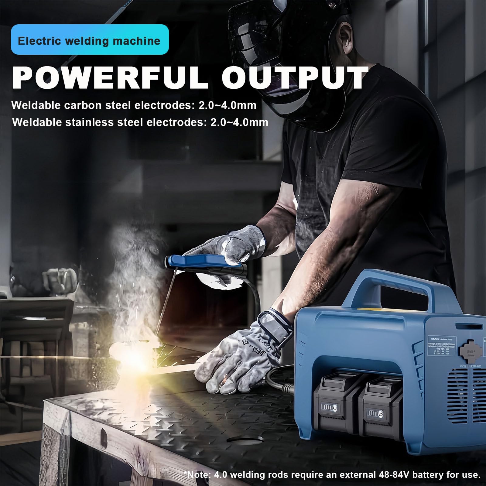 Saldatrice Elettrica Portatile 3000w 20v 6.0ah, A Batteria per Metalli da 2 A 10mm di Spessore, Accessori per Ingegneria E Manutenzione