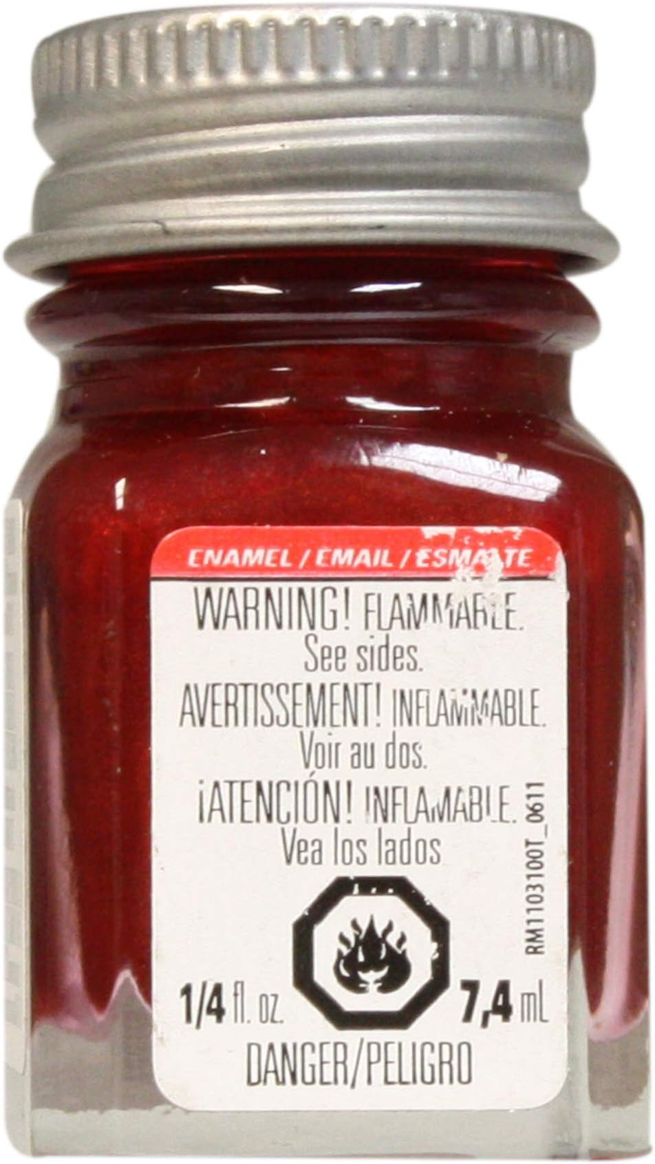 Stop Light Red Enamel Paint Testors 1/4 Oz Arts, Crafts